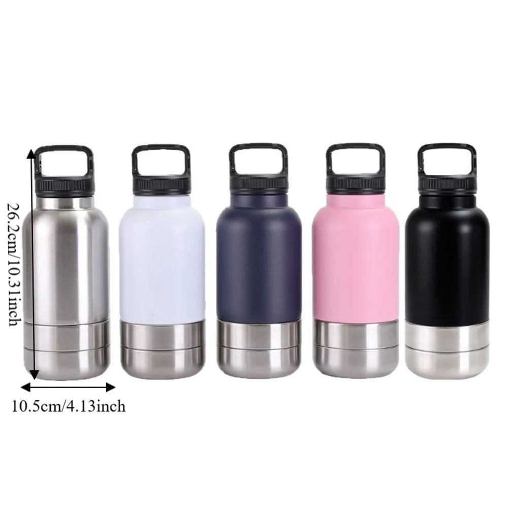 3-in-1 Insulated Dog Water Bottle