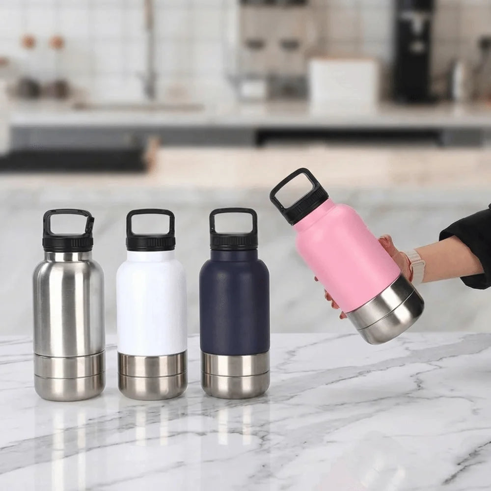 3-in-1 Insulated Dog Water Bottle