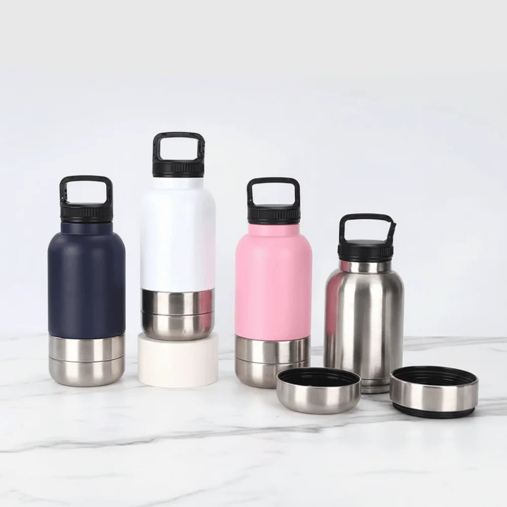 3-in-1 Insulated Dog Water Bottle